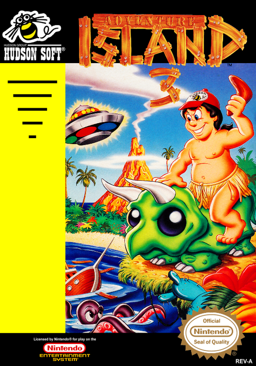 Adventure Island 3 (NES) Box Art & Cover