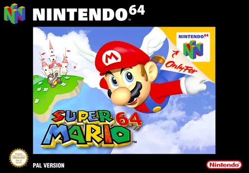 Nintendo Mario Super Mario 64 (N64) Box Art & Cover