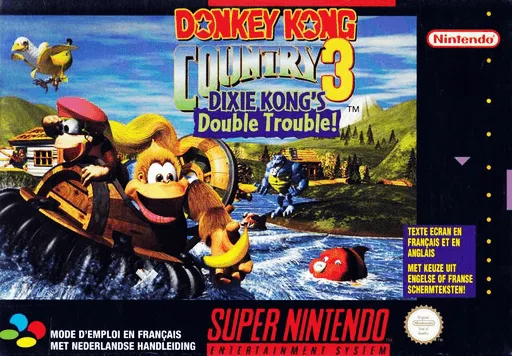 Donkey Kong Country 3 - Dixie Kong's Double Trouble! (SNES) Box Art & Cover
