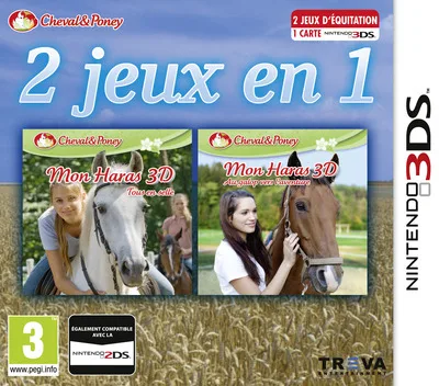 2in1 Horses 3D Vol.2 - Rivals in the Saddle and Jumping for the Team 3D (3DS) Box Art & Cover