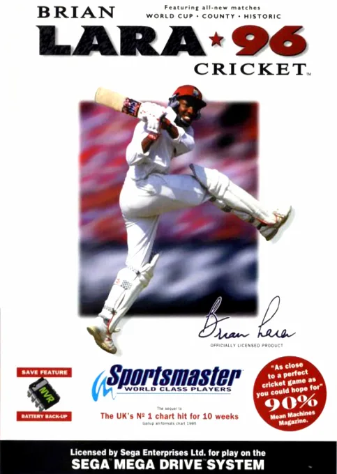 Brian Lara Cricket 96 (MD) Box Art & Cover