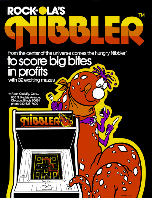 Nibbler (rev 9, set 1) (ARCADE) Box Art & Cover