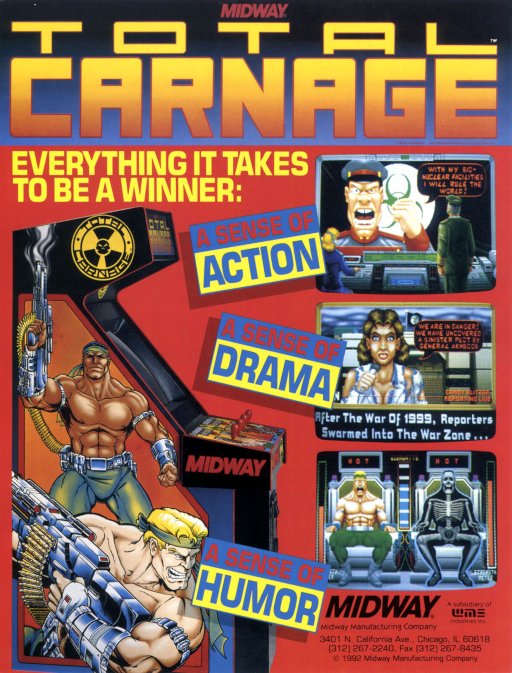 Total Carnage (rev LA1 03/10/92) (ARCADE) Box Art & Cover