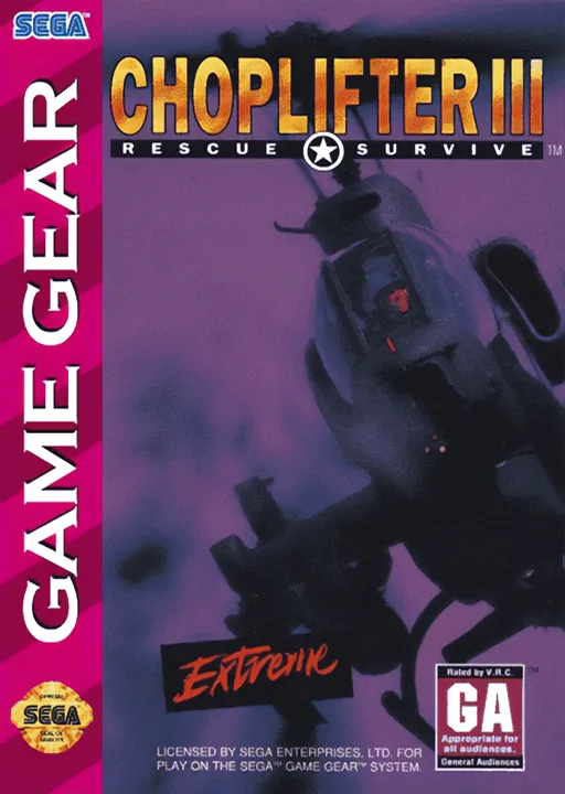 Choplifter III (GAME GEAR) Box Art & Cover