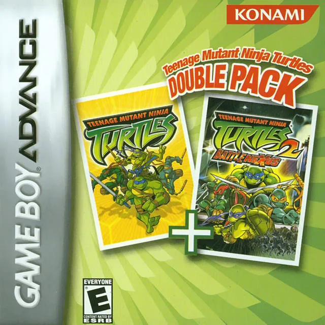 2 Games in 1 - Teenage Mutant Ninja Turtles + Teenage Mutant Ninja Turtles 2 - Battle Nexus (GBA) Box Art & Cover