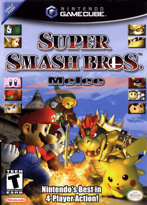 Super Smash Bros. Melee (GAMECUBE) Box Art & Cover