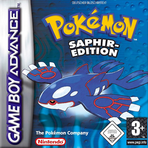 口袋妖怪-蓝宝石 Pokemon - Saphir-Edition (GBA) Box Art & Cover
