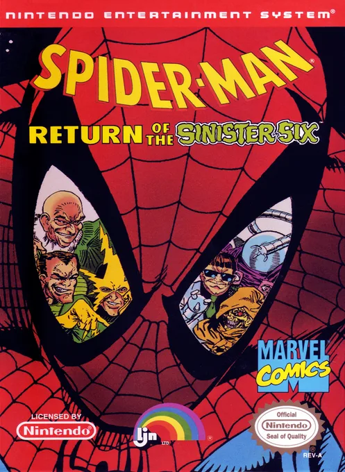 Spider-Man - Return of the Sinister Six (NES) Box Art & Cover