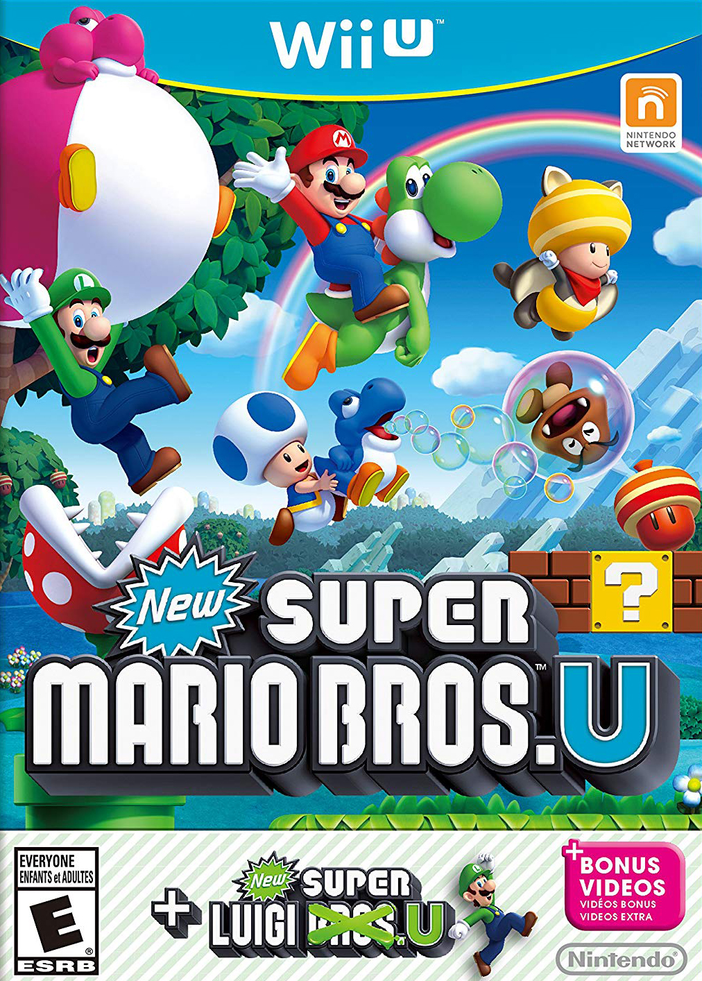 New Super Mario Bros. U + New Super Luigi U (WIIU) Box Art & Cover
