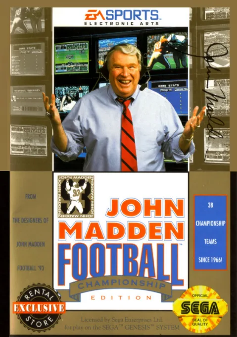 John Madden Football - Championship Edition (MD) Box Art & Cover