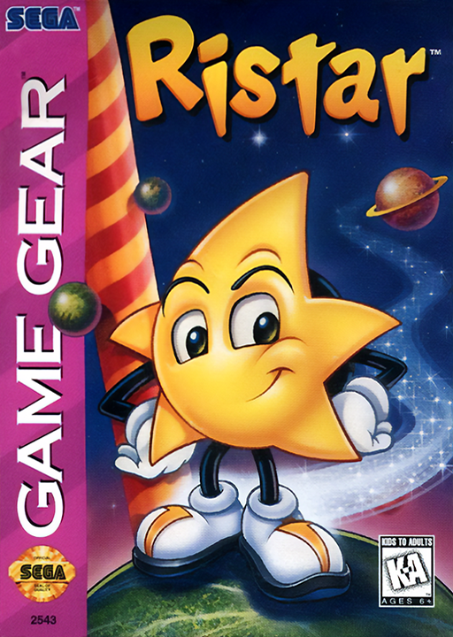 Ristar The Shooting Star (GAME GEAR) Box Art & Cover