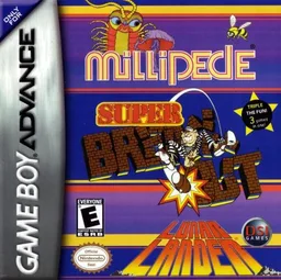 街机游戏3合1-蜈蚣.方块射击.登月 (GBA) Box Art & Cover