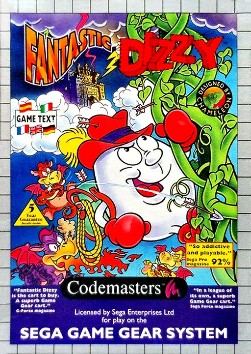 Fantastic Dizzy (GAME GEAR) Box Art & Cover