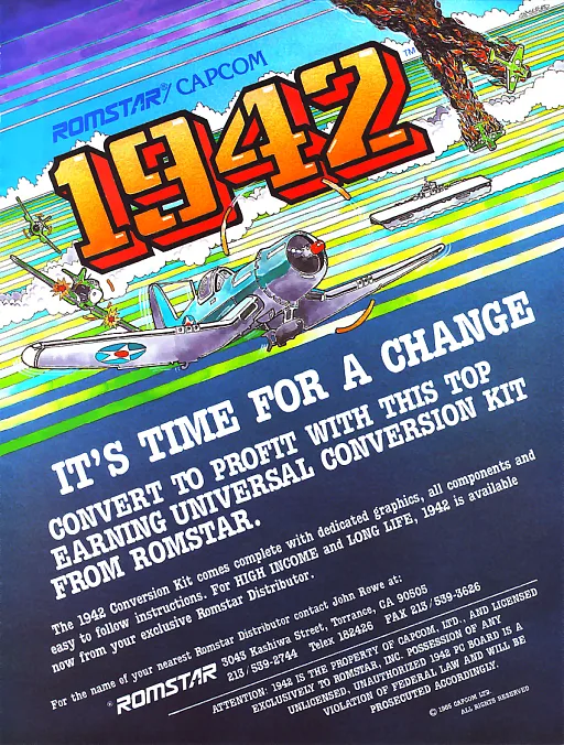 1942a (ARCADE) Box Art & Cover