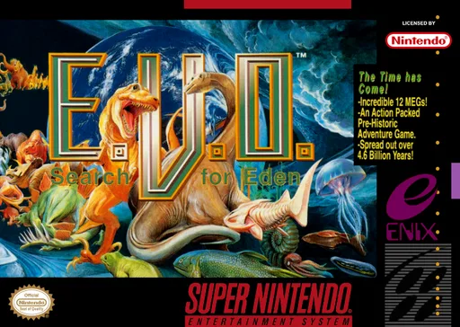 E.V.O. - Search for Eden (SNES) Box Art & Cover
