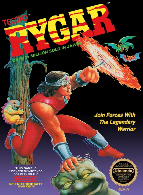 Rygar (NES) Box Art & Cover