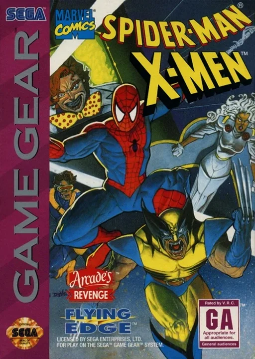 Spider-Man - X-Men - Arcade's Revenge (GAME GEAR) Box Art & Cover