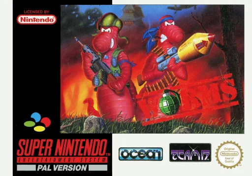 Worms (SNES) Box Art & Cover