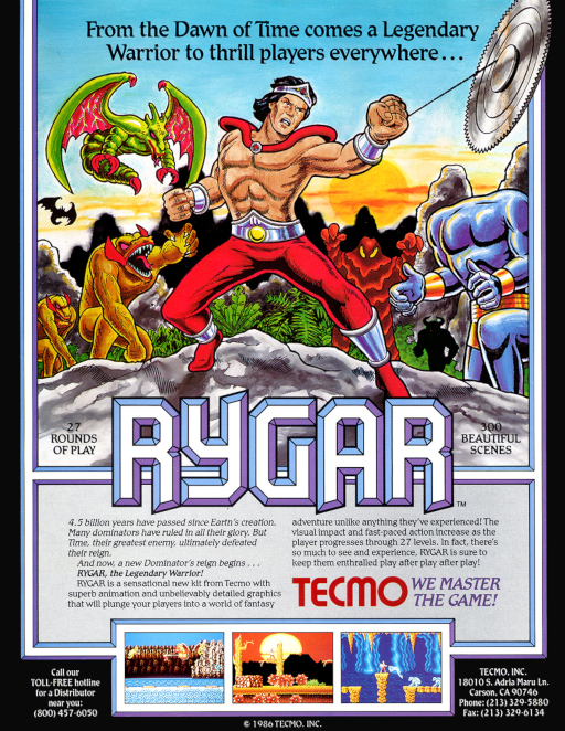 Rygar (US set 1) (ARCADE) Box Art & Cover