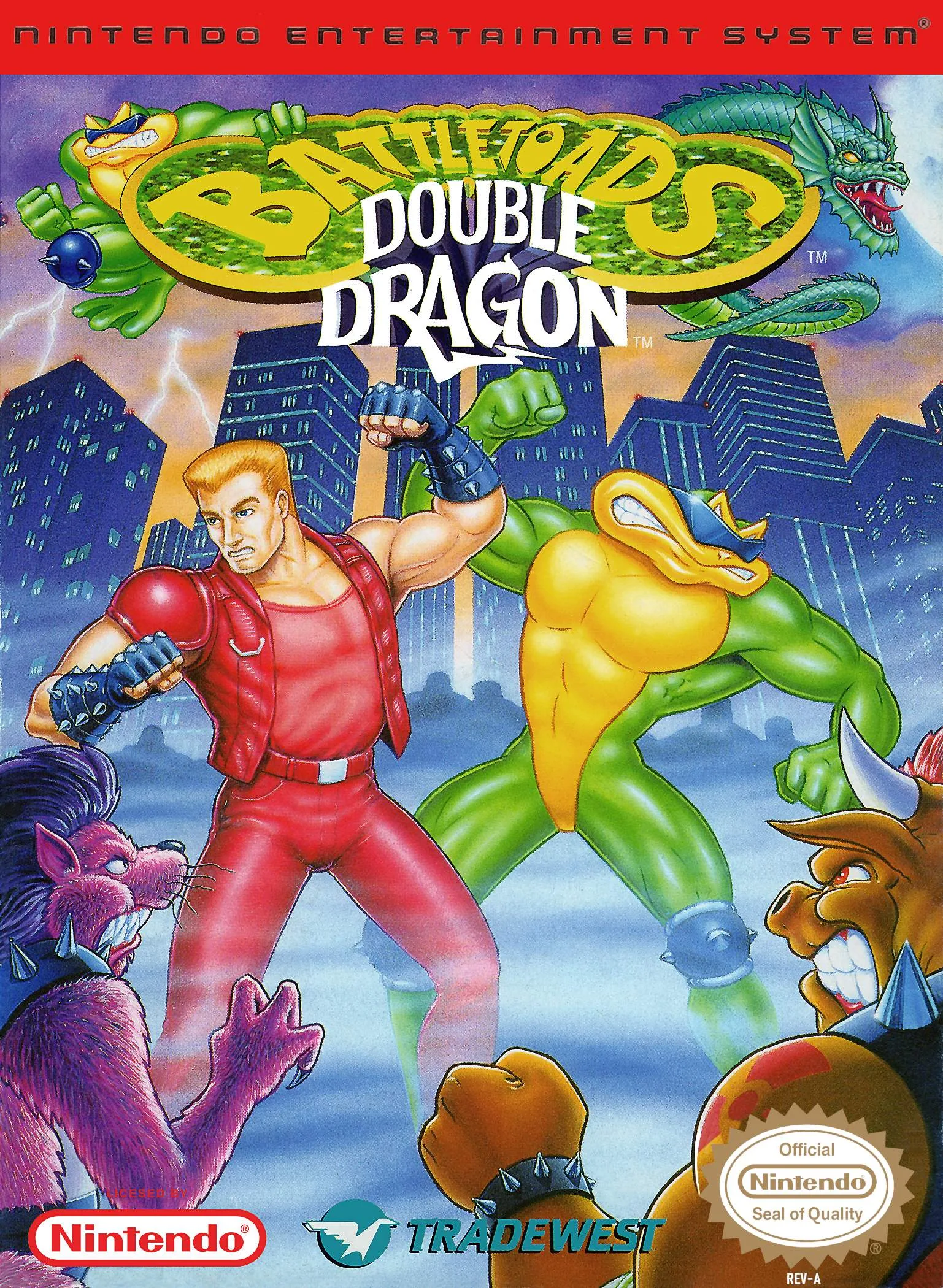 Battletoads & Double Dragon - The Ultimate Team (NES) Box Art & Cover